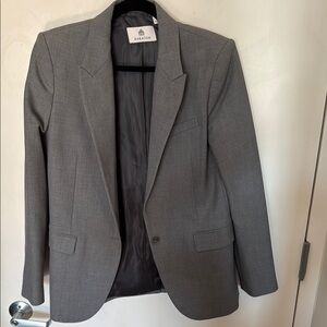Babaton Gray Single-Button Women's Blazer